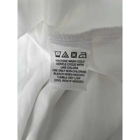 "The Bride" Linea Donatella Short White Satin Wrap Robe Blue Trim Sz Small - Picture 8 of 10